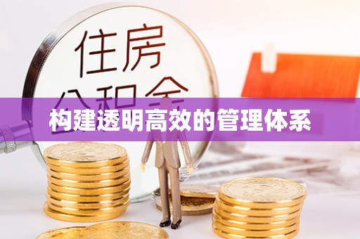 温江构建透明高效的管理体系