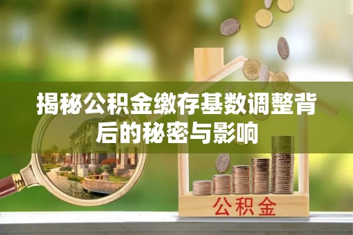温江揭秘公积金缴存基数调整背后的秘密与影响