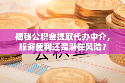 温江揭秘公积金提取代办中介，服务便利还是潜在风险？
